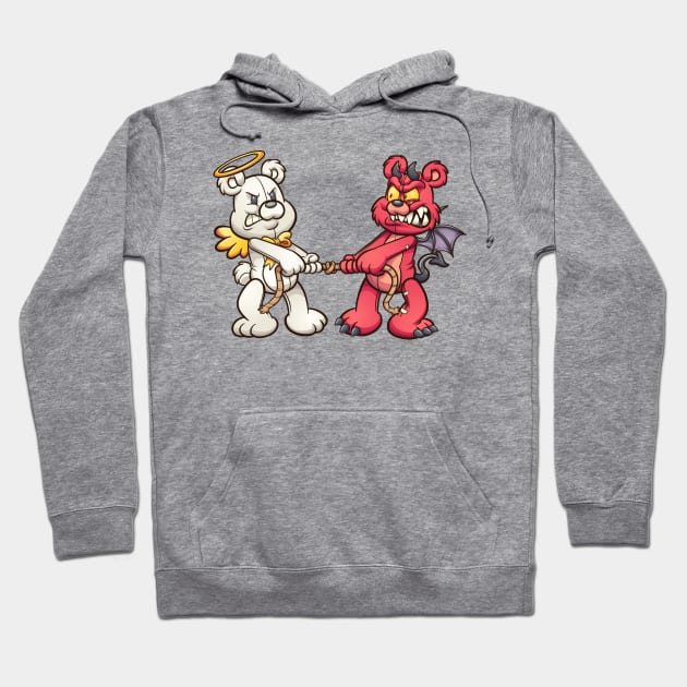 Angel and Devil Teddy Bears Hoodie by memoangeles